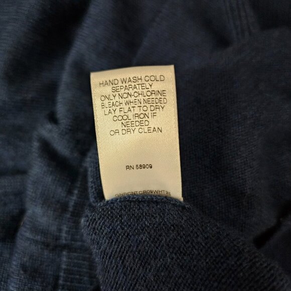 Turnbury Extra Fine Merino Wool Sleeveless Knit Blue Sweater Vest - Picture 6 of 6